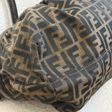 Fendi Tobacco Canvas Zucca Chef Large Shoulder Bag