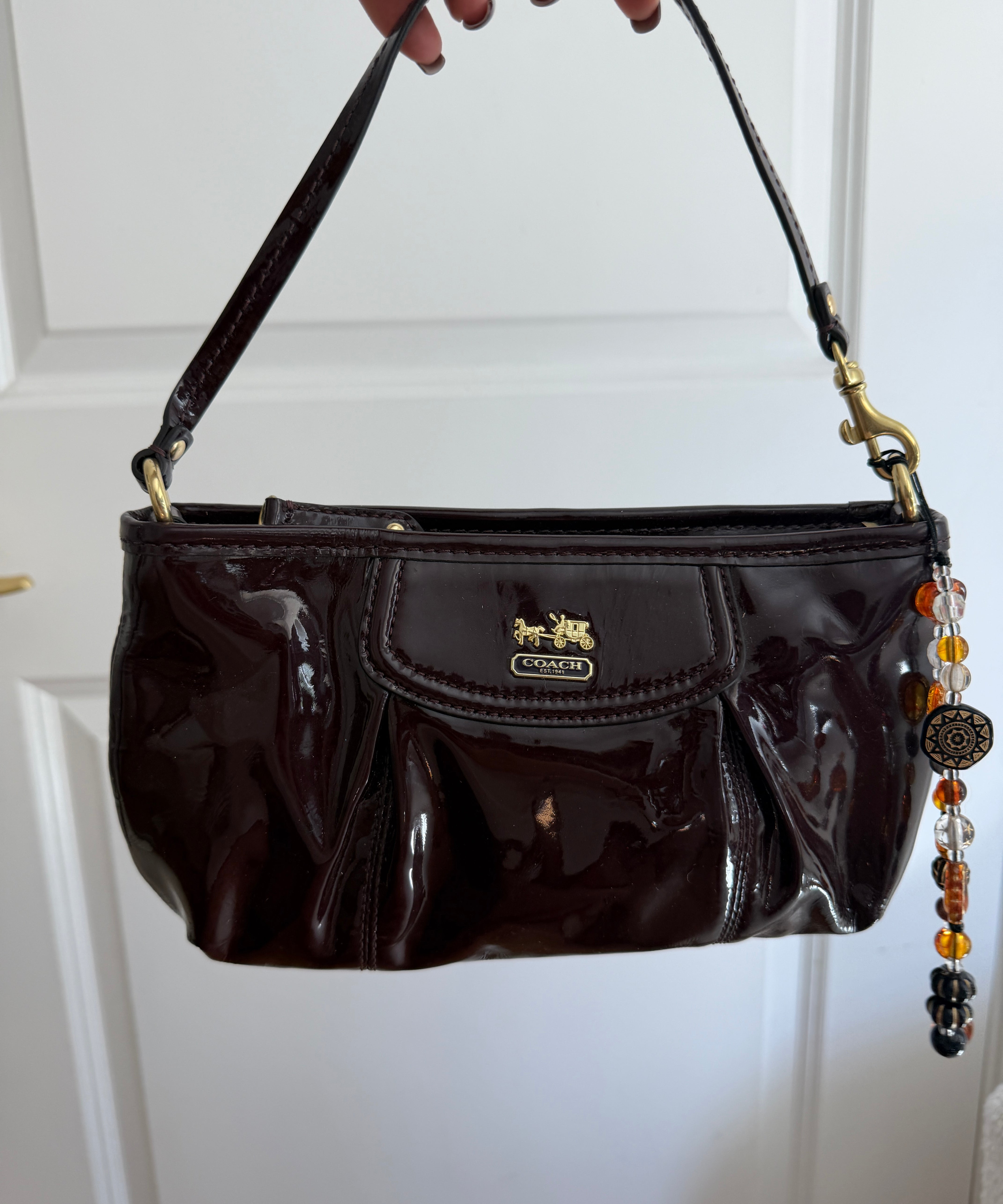 Coach Plum Patent Leather Madison Mini Bag
