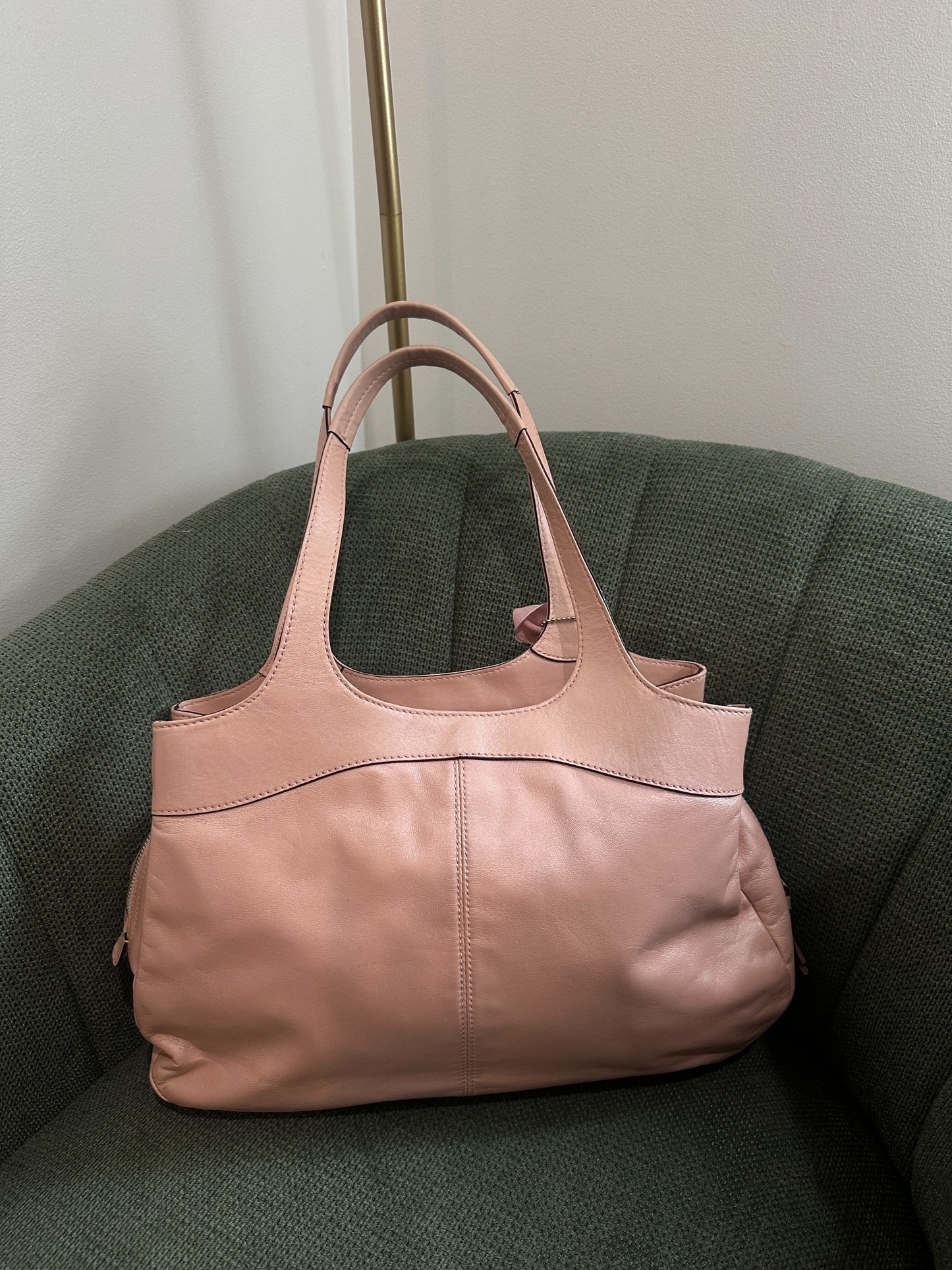 Coach Pastel Pink Shimmer Lexi Tote Bag