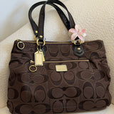 Coach Brown Poppy Tote Bag