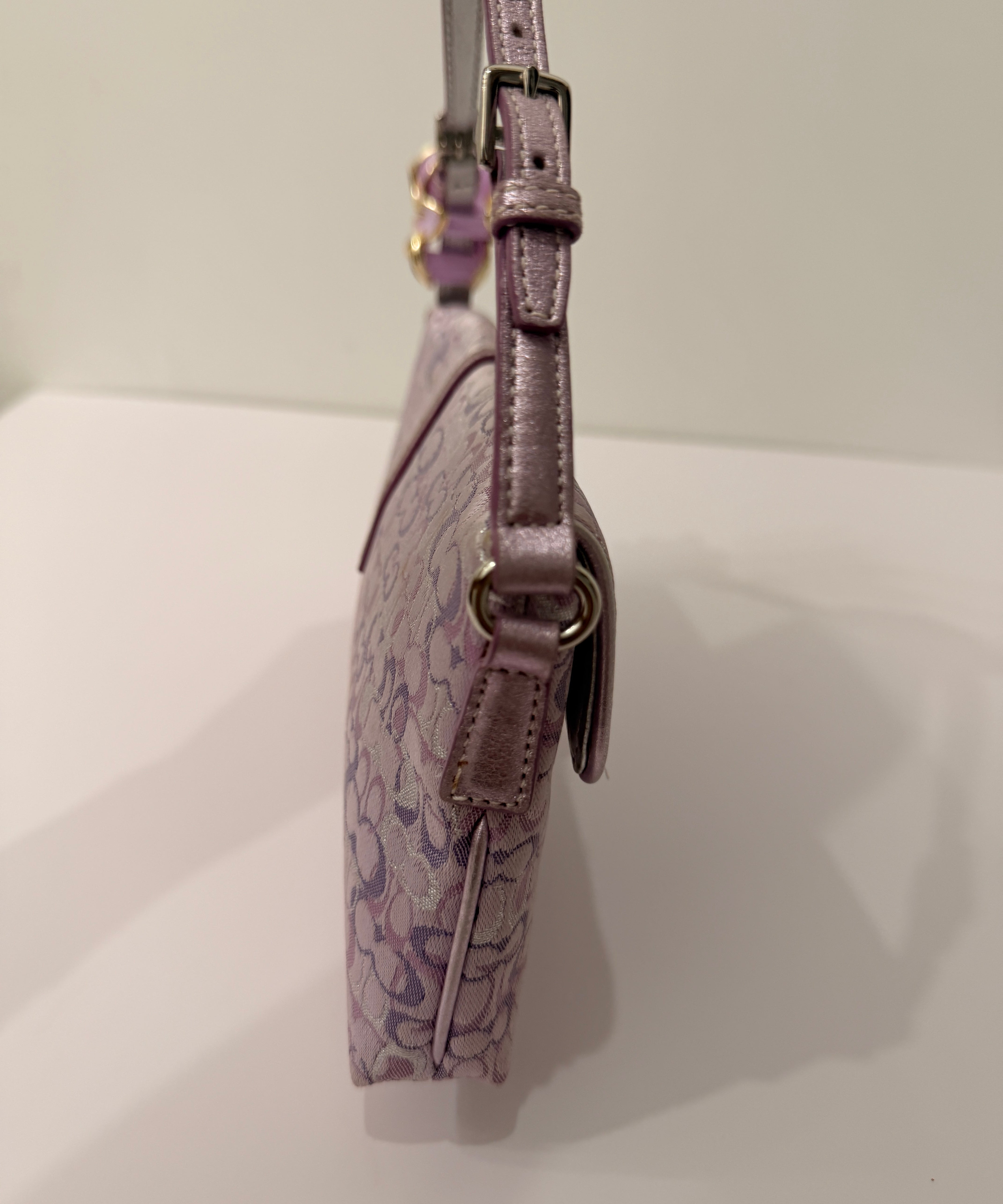 Coach Lilac Purple Optic Lurex Shoulder Bag Set