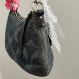 Rare Denim Coach Poppy Pushlock Bag