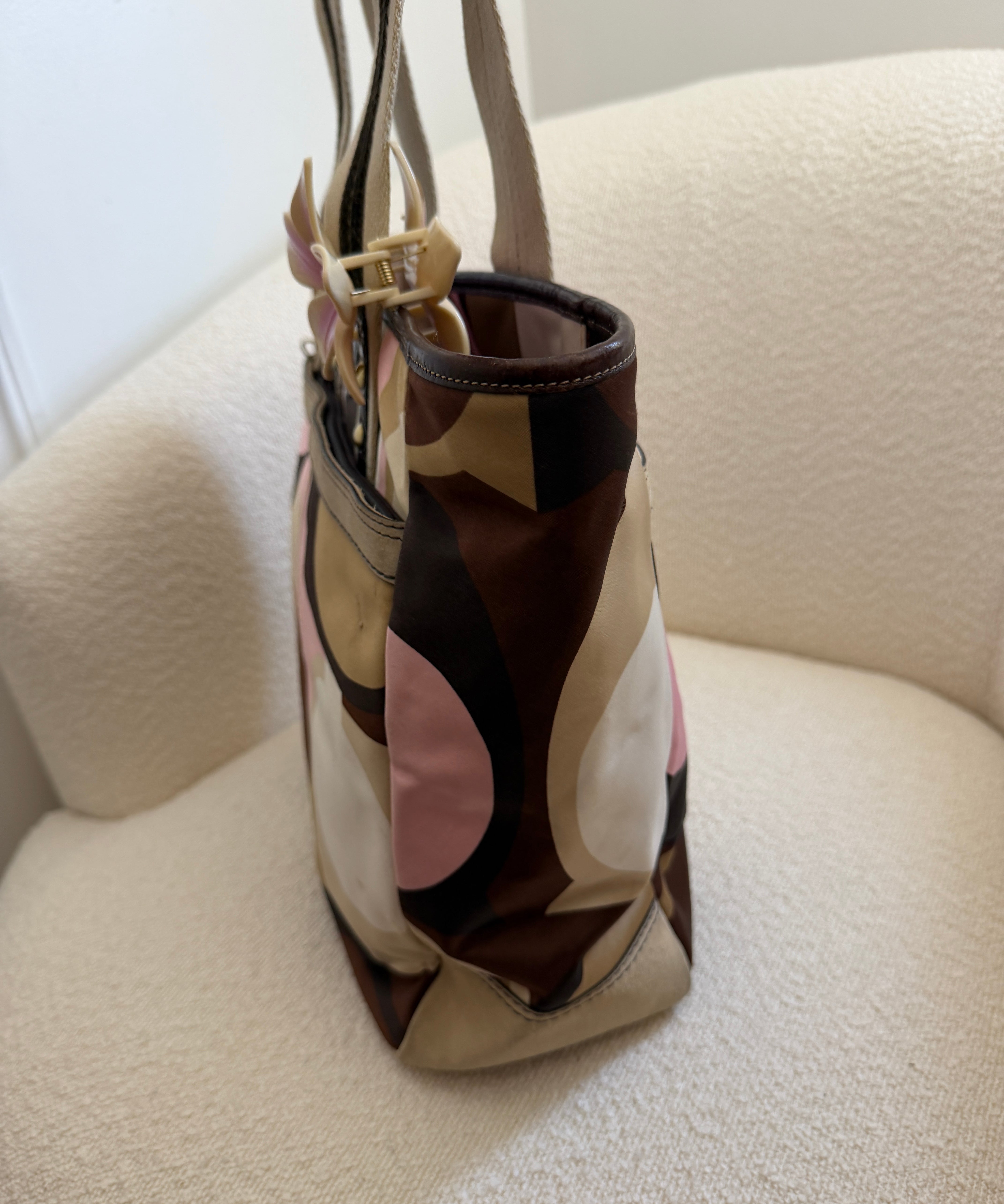 Coach Multicolor Scarf Print Tote Bag