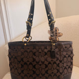 Coach Brown Signature Gallery Tote Bag