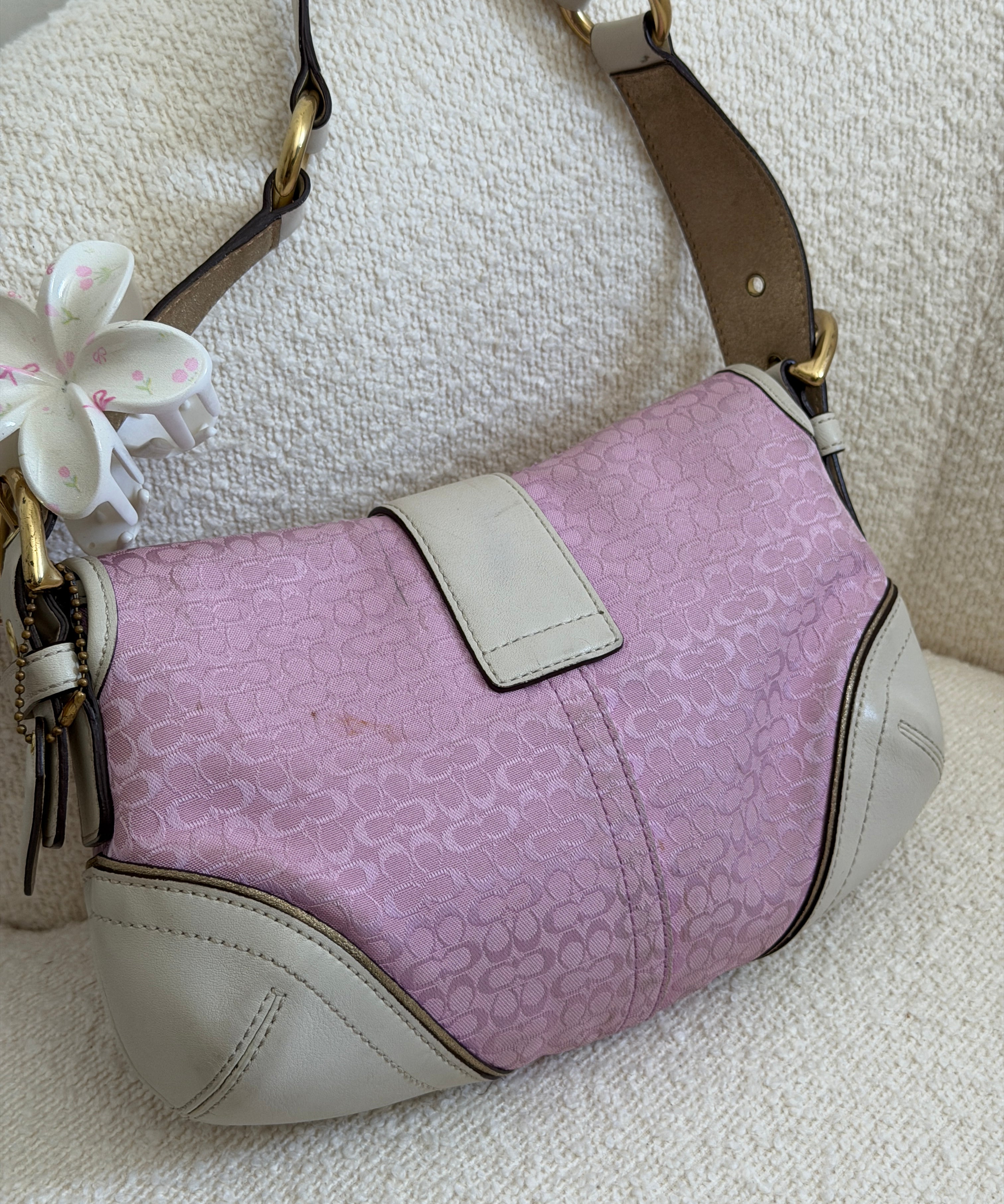 Rare Pink Canvas Mini Soho Bag