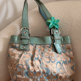 Coach Blue Optic Soho Tote Bag