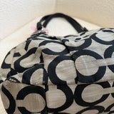 Coach Grey Op Art Signature Maggie Bag
