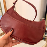 Coach Red Leather Hamptons Mini Hobo Bag
