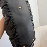 Black Leather Gucci D-Ring Large Shoulder Bag