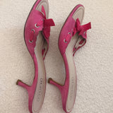 Coach Pink Bow Kitten Heels (8.5)