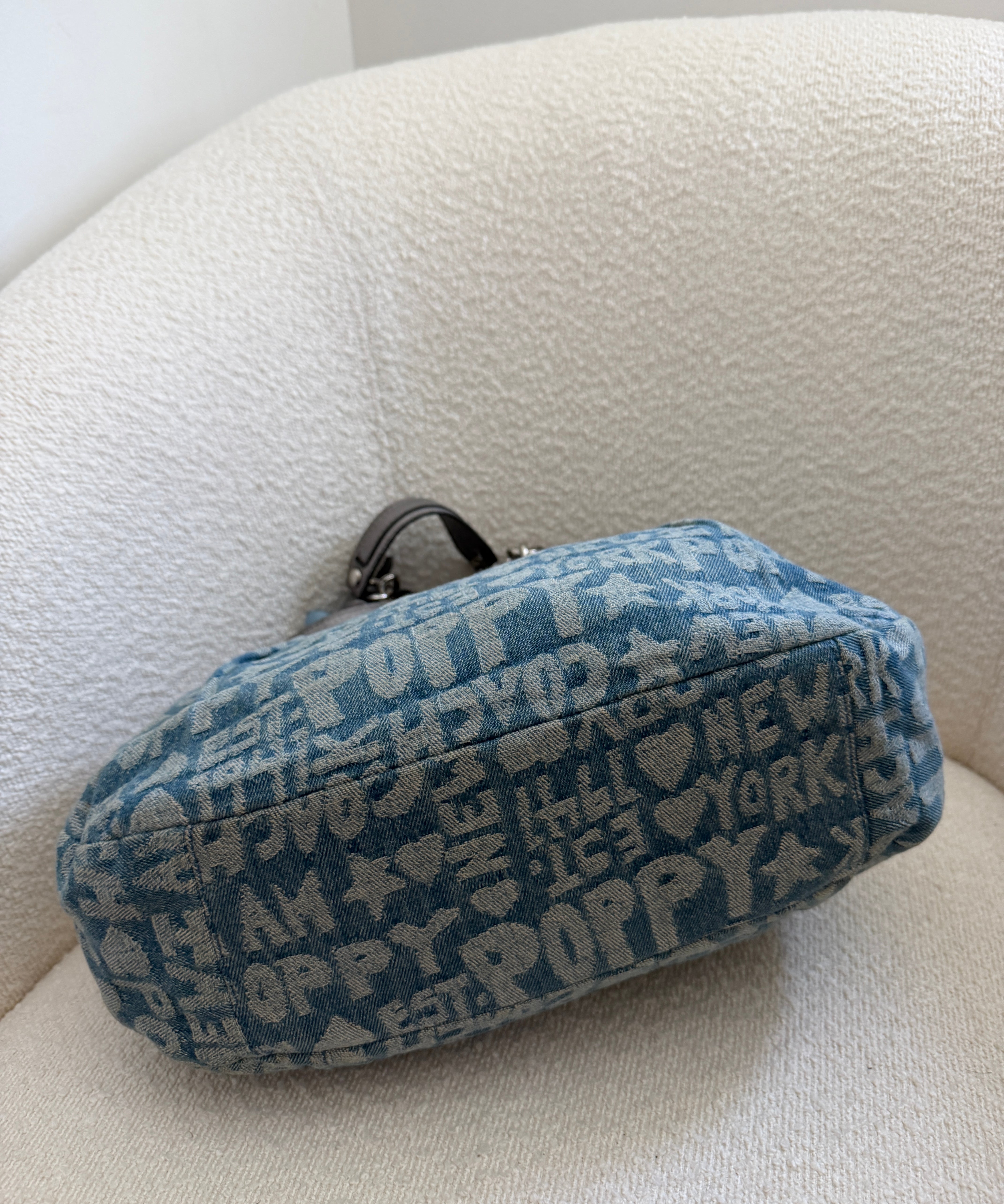 Coach Denim Poppy Signature Tote Bag