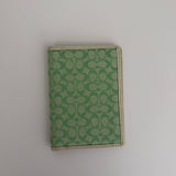 Lime Green Coach Monogram Passport Holder