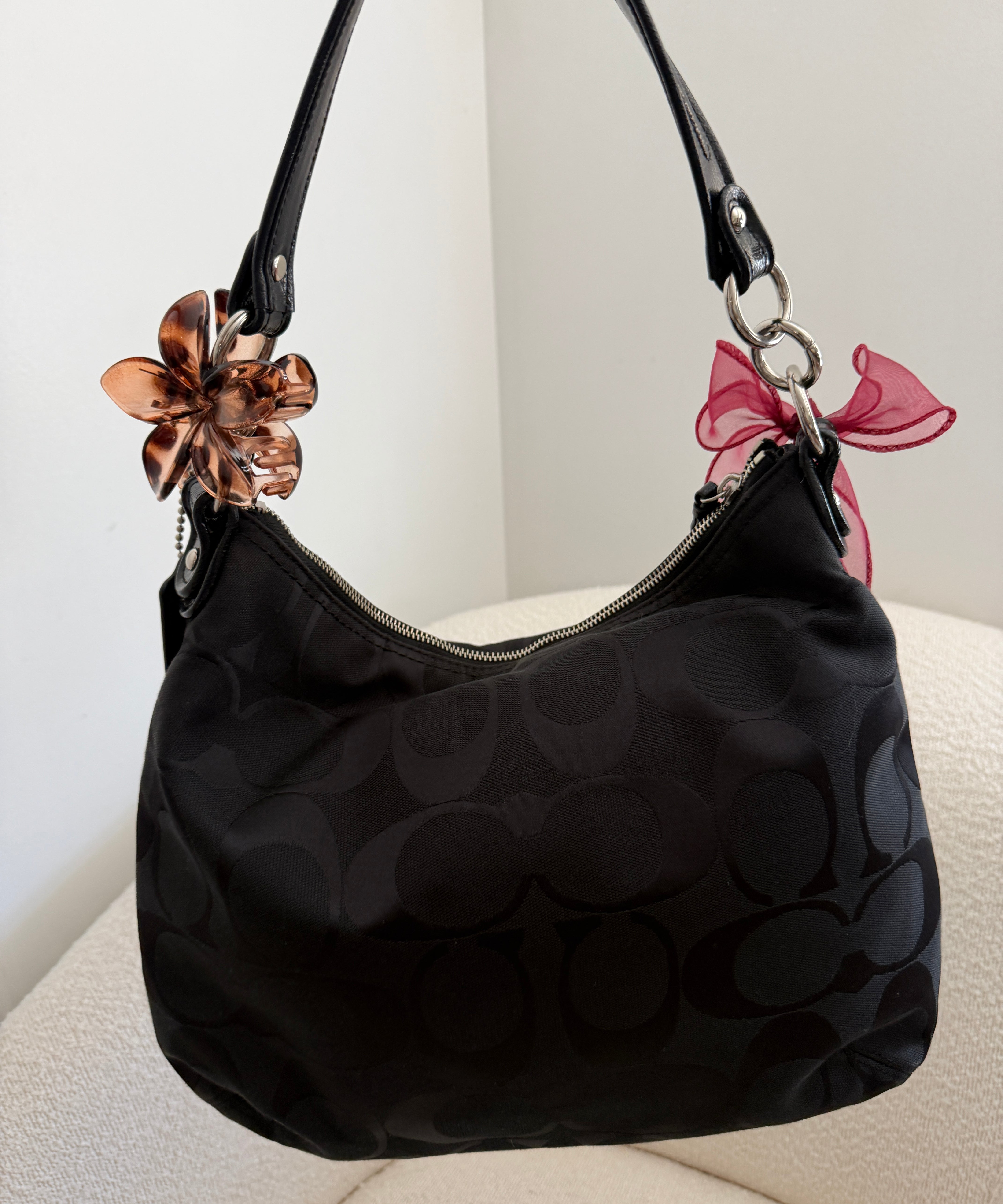 Coach Poppy Black Pushlock Bag