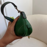 Rare Coach Green Leather Demi Hamptons Buckle Bag