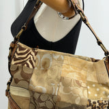 Coach Leopard Patchwork Carly Bag