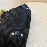 Coach Black Signature Medium Carly Bag