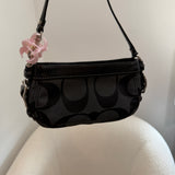 Coach Black Monogram Micro Zoe Bag