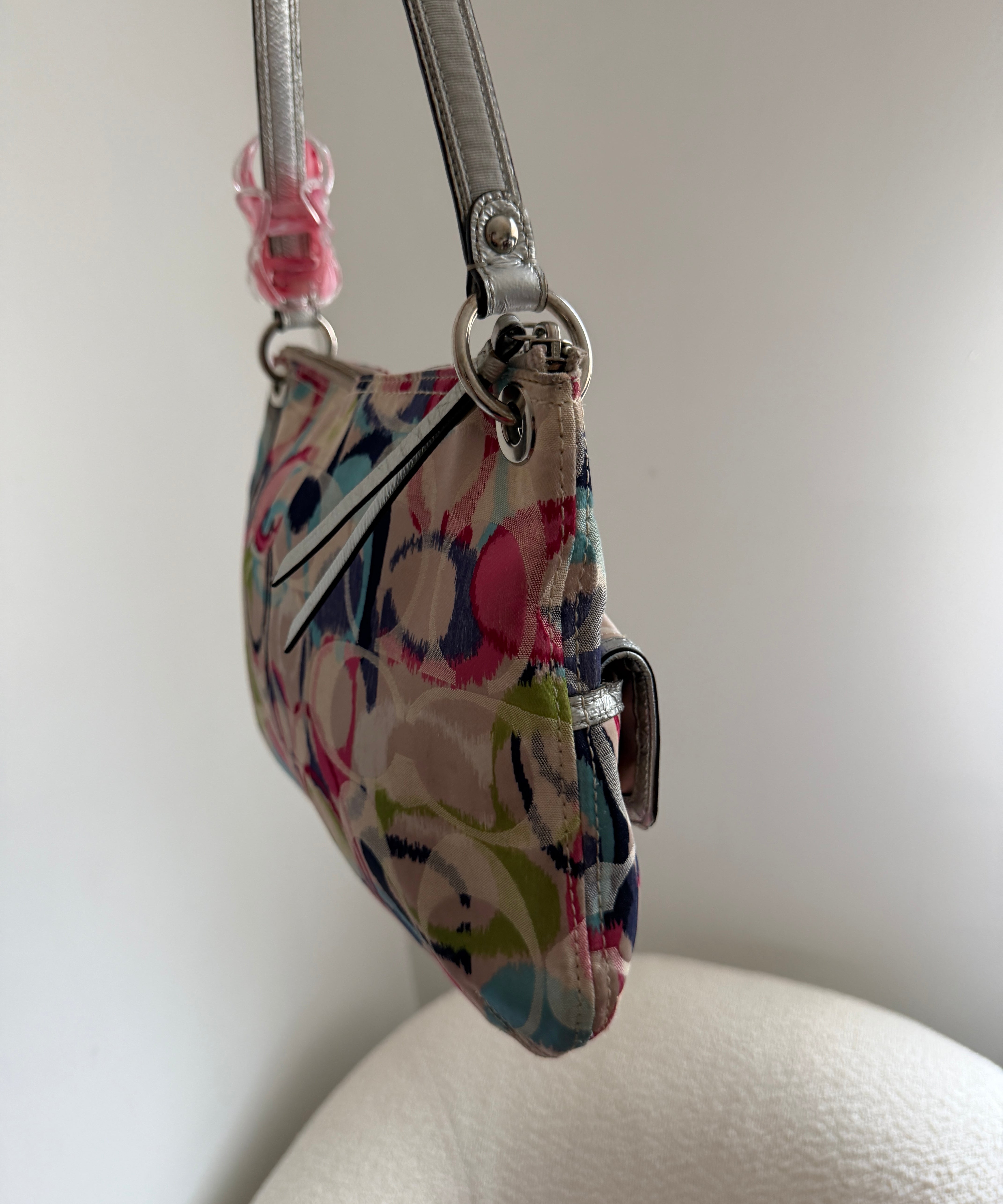 Rare Coach Poppy Multicolored Madras Bag