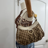 Brown Gucci Mini D-Ring Shoulder Bag