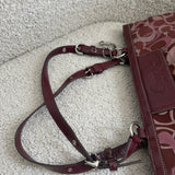 Coach Maroon Signature Tote Bag