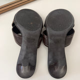 Coach Brown Peep-toe Heels (Size 8)