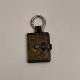 Coach Brown Photo Keychain
