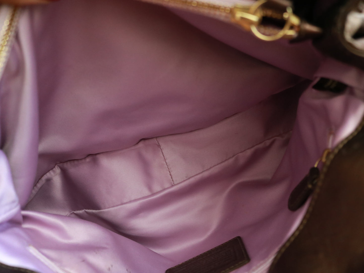 Coach Brown Garnett Turnlock Bag