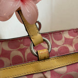 Rare Coach Pink Signature Tote Bag