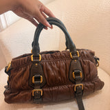 Brown Prada Nappa Shoulder Bag
