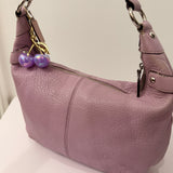 Coach Lilac Pebbled Leather Hobo Shoulder Bag