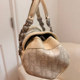 White Dior Romantique Barrel Bag
