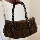 Brown Dior Romantique Trotter Hand Bag