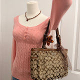 Coach Brown Signature Gallery Tote Bag