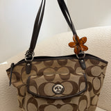 Coach Brown Signature Leah Tote Bag