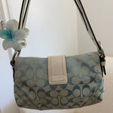 Rare Light Blue Canvas Mini Soho Bag