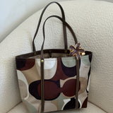 Coach Multicolor Scarf Print Tote Bag