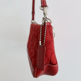 Rare Coach Red Signature Demi Hamptons Bag