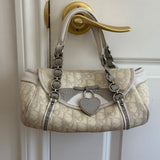 White Dior Romantique Barrel Bag