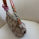 Rare Coach Pink Signature Poppy Shoulder Bag