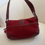 Coach Canvas Red Mini Soho Bag