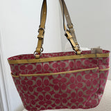 NWT Rare Coach Pink Signature Tote Bag
