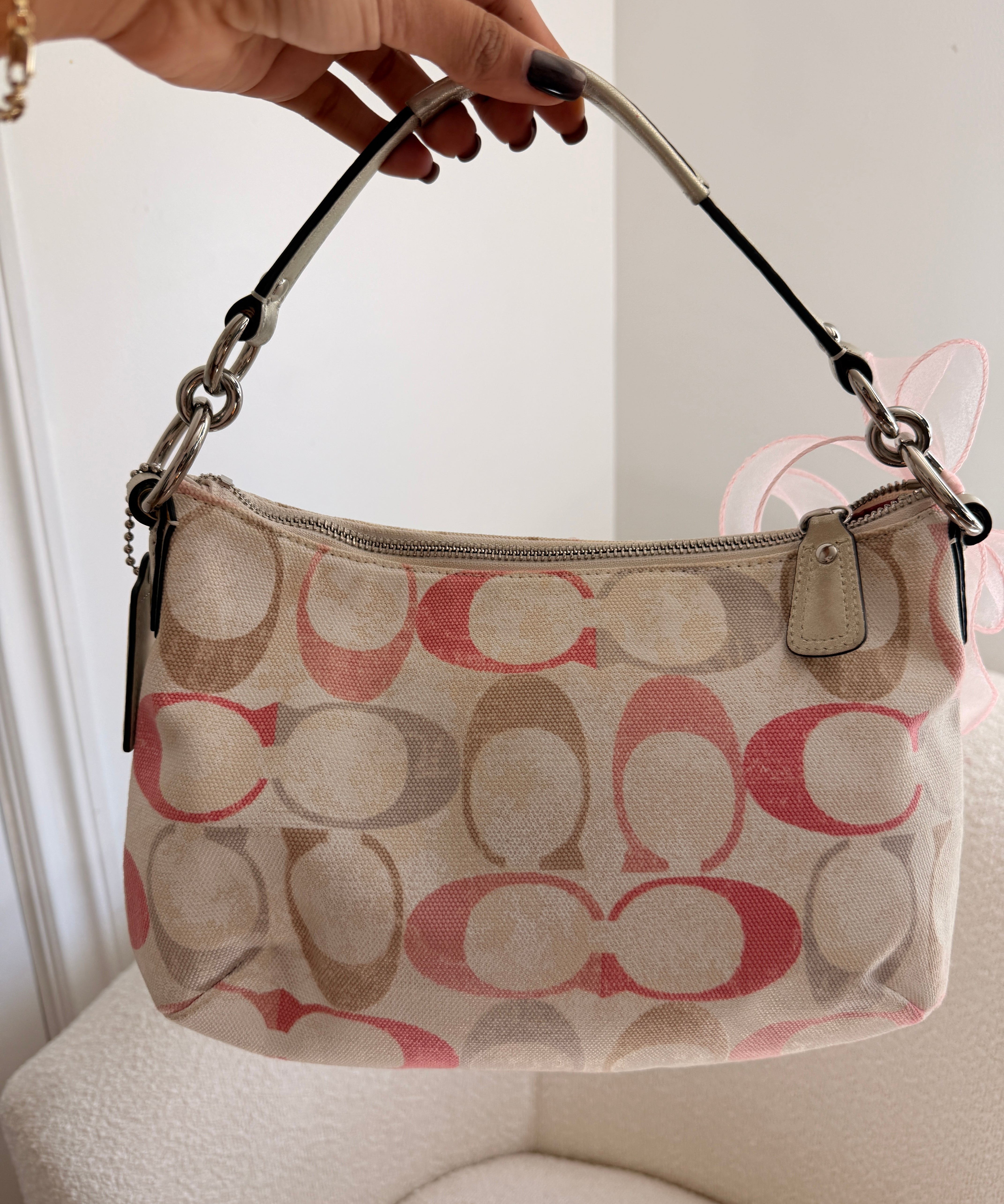 Coach Pink Optic Kristen Shoulder Bag