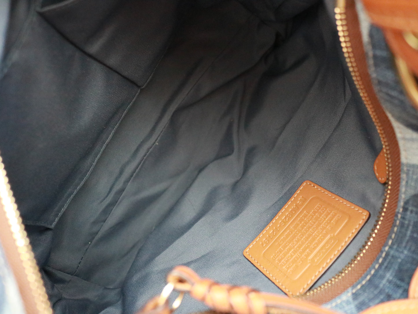 Rare Coach Denim Carly Shoulder Bag