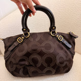 Brown Coach Signature Sabrina Madison Bag