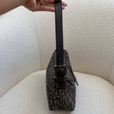 Navy Fendi Zucca Baguette FF Shoulder Bag