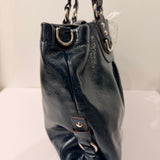 Coach Navy Patent Leather  Ashley Carry-All Bag