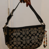 Coach Grey Signature Hobo Bag