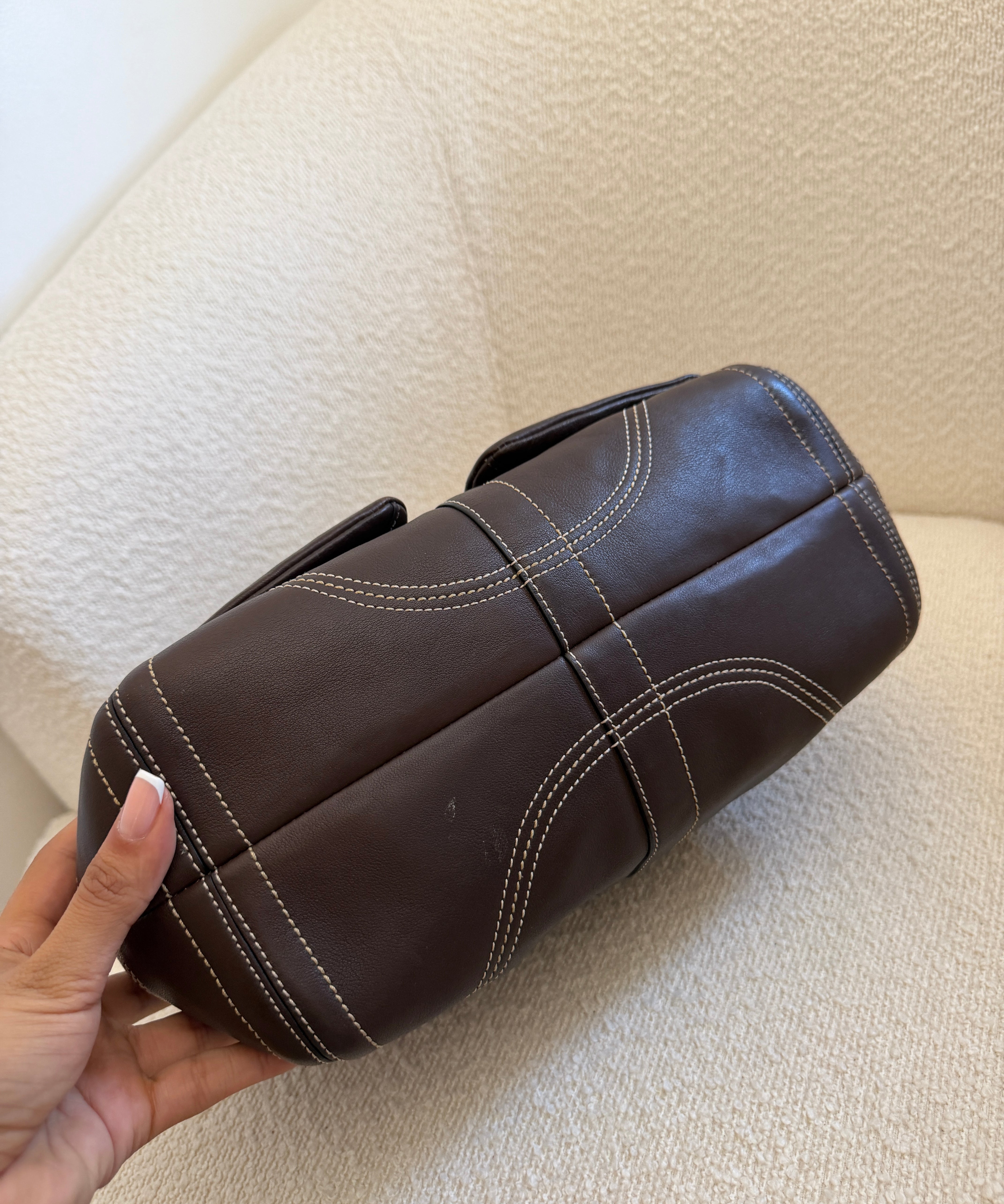 Coach Brown Leather Soho Pocket Tote Bag