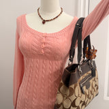 Coach Brown Trim Signature Tote Bag