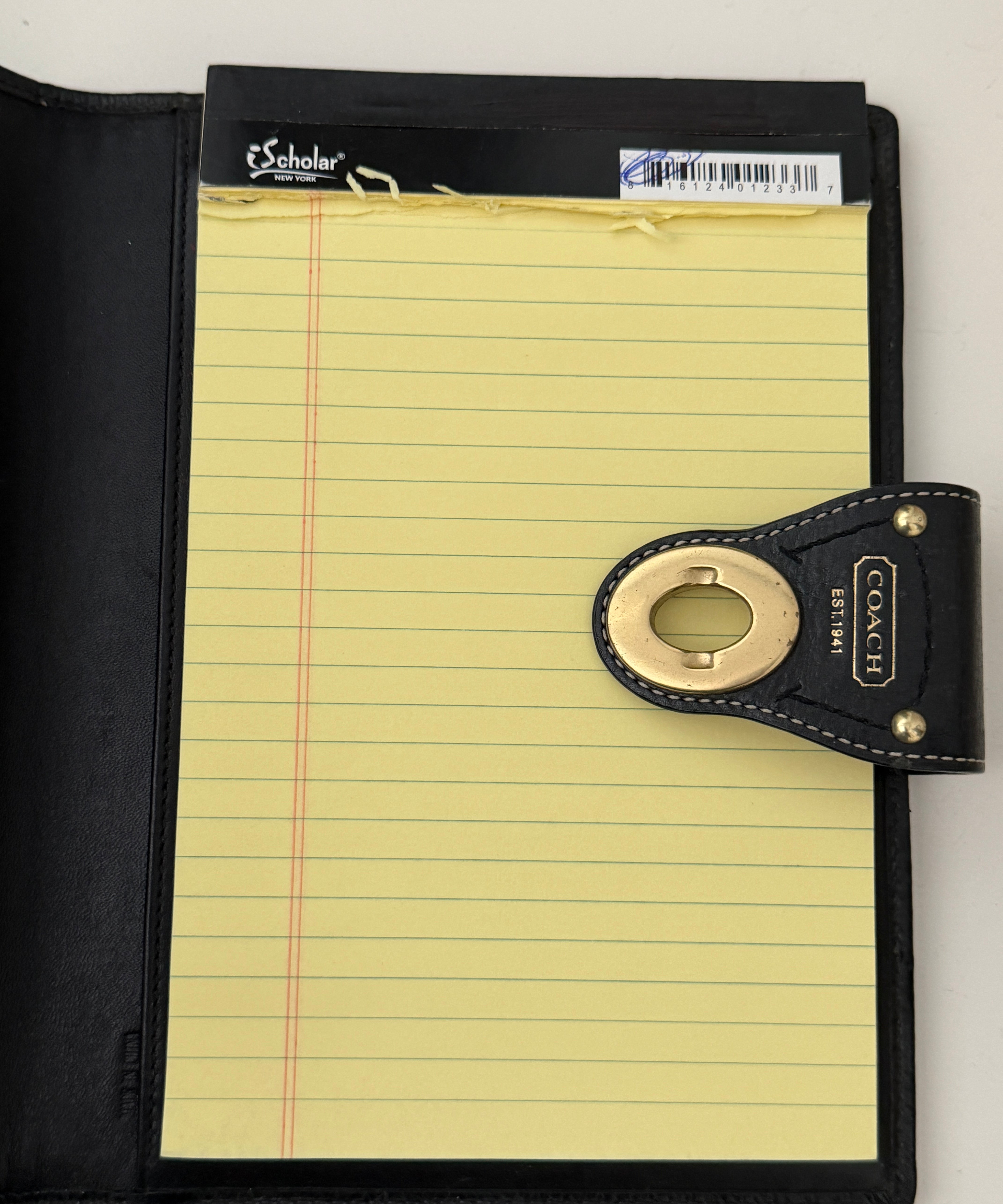 Coach Black Legacy Turnlock Planner